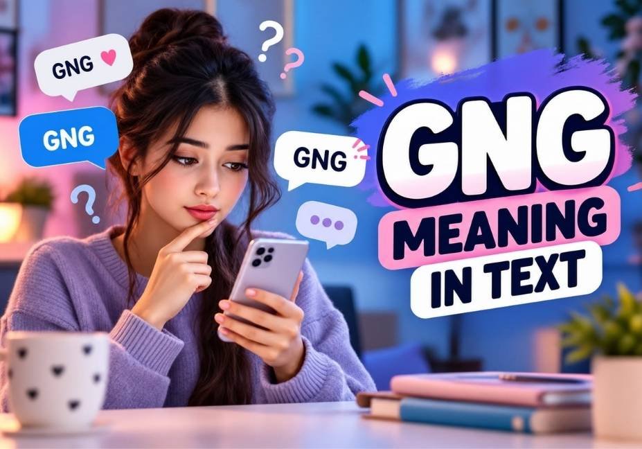 GNG meaning in text explained with a smartphone and chat messages
