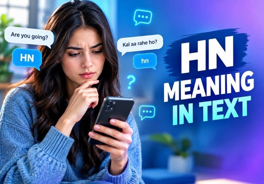 HN meaning in text explained on a smartphone chat
