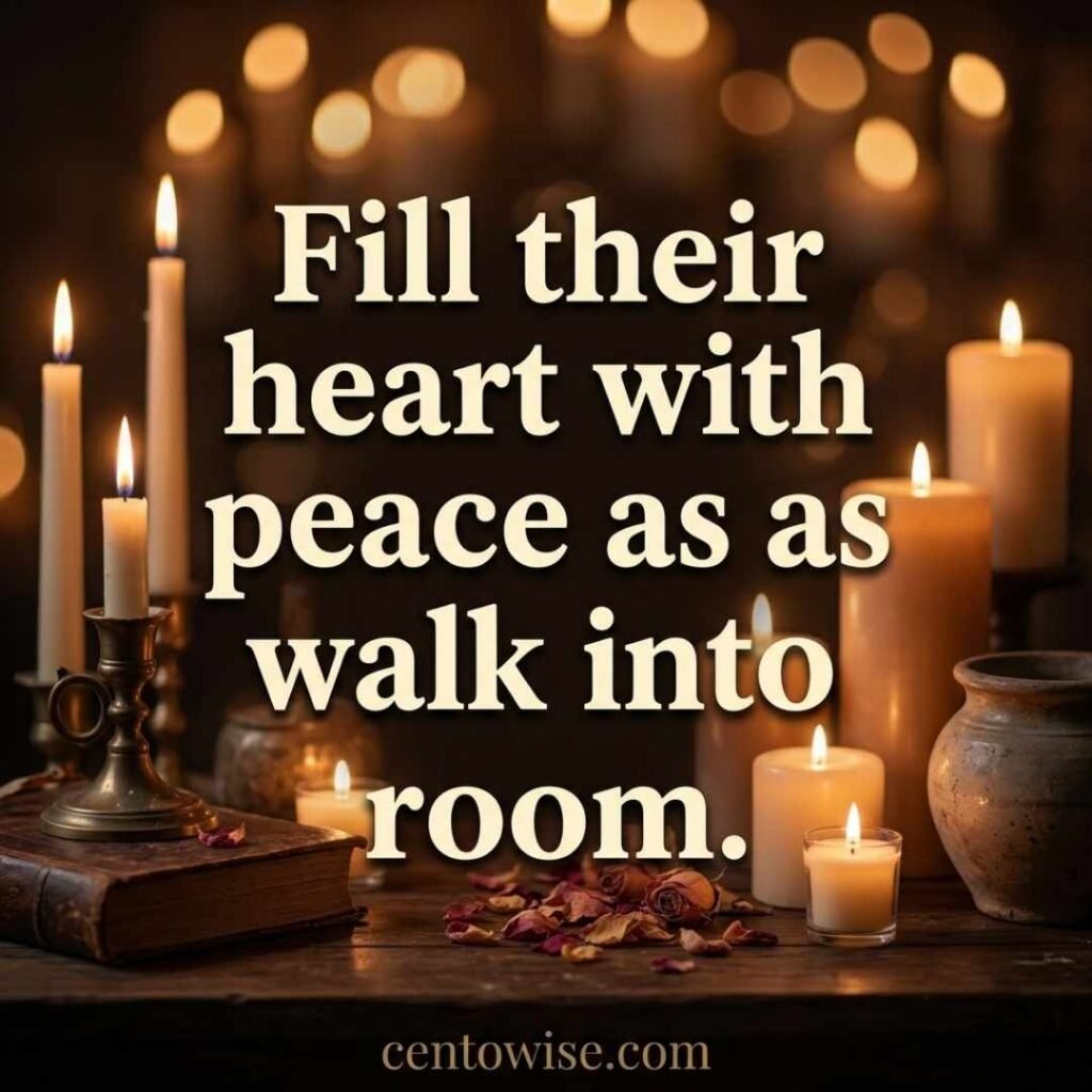 Prayer for peace before medical test results with warm candle-lit background