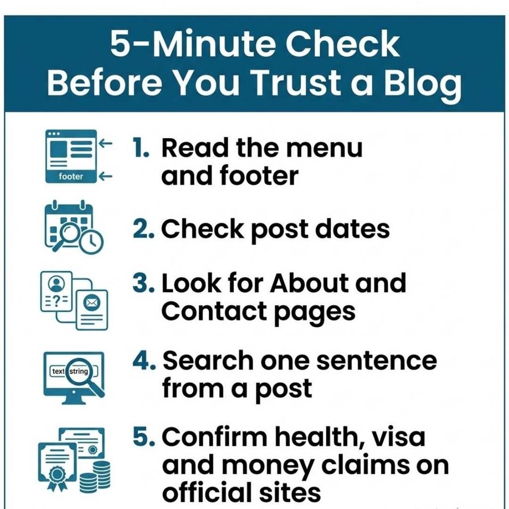 Five-minute checklist for judging a blog like erikkapost com before trusting its advice