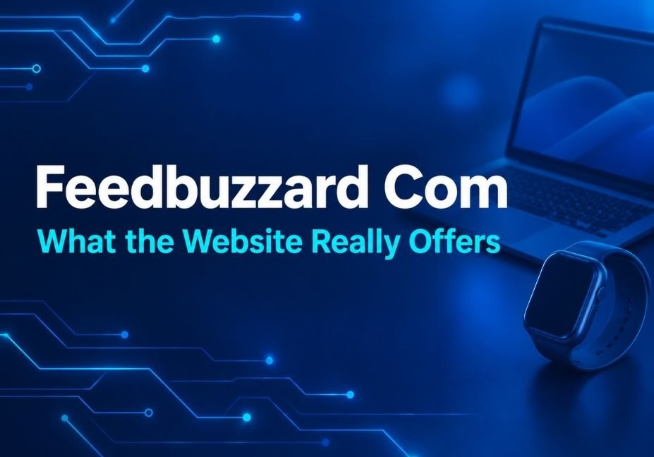 Feedbuzzard com featured image showing the text "What the Website Really Offers" on a navy tech themed background