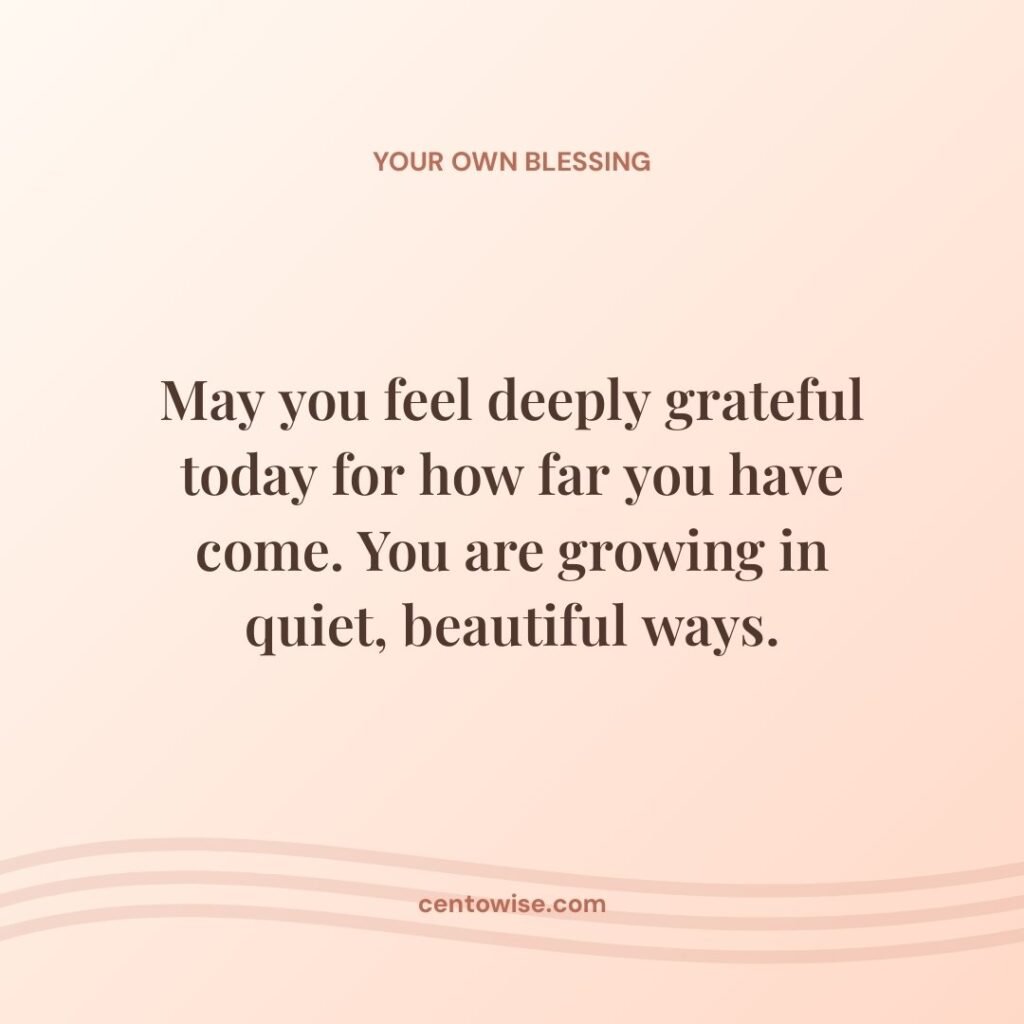 Grateful Friday blessing quote about feeling thankful for how far you have come