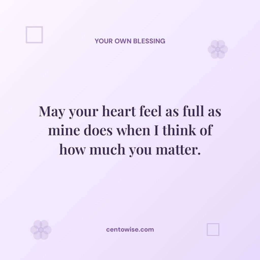 Thankful Tuesday blessing for loved ones saying how much they matter on a soft purple floral background