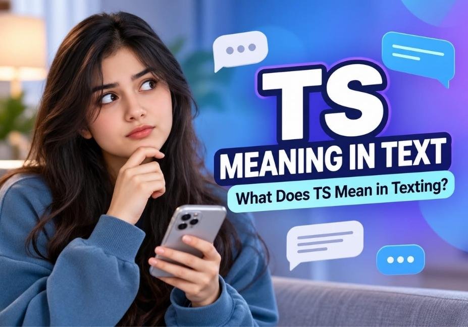 TS meaning in text explained with a smartphone and texting conversation