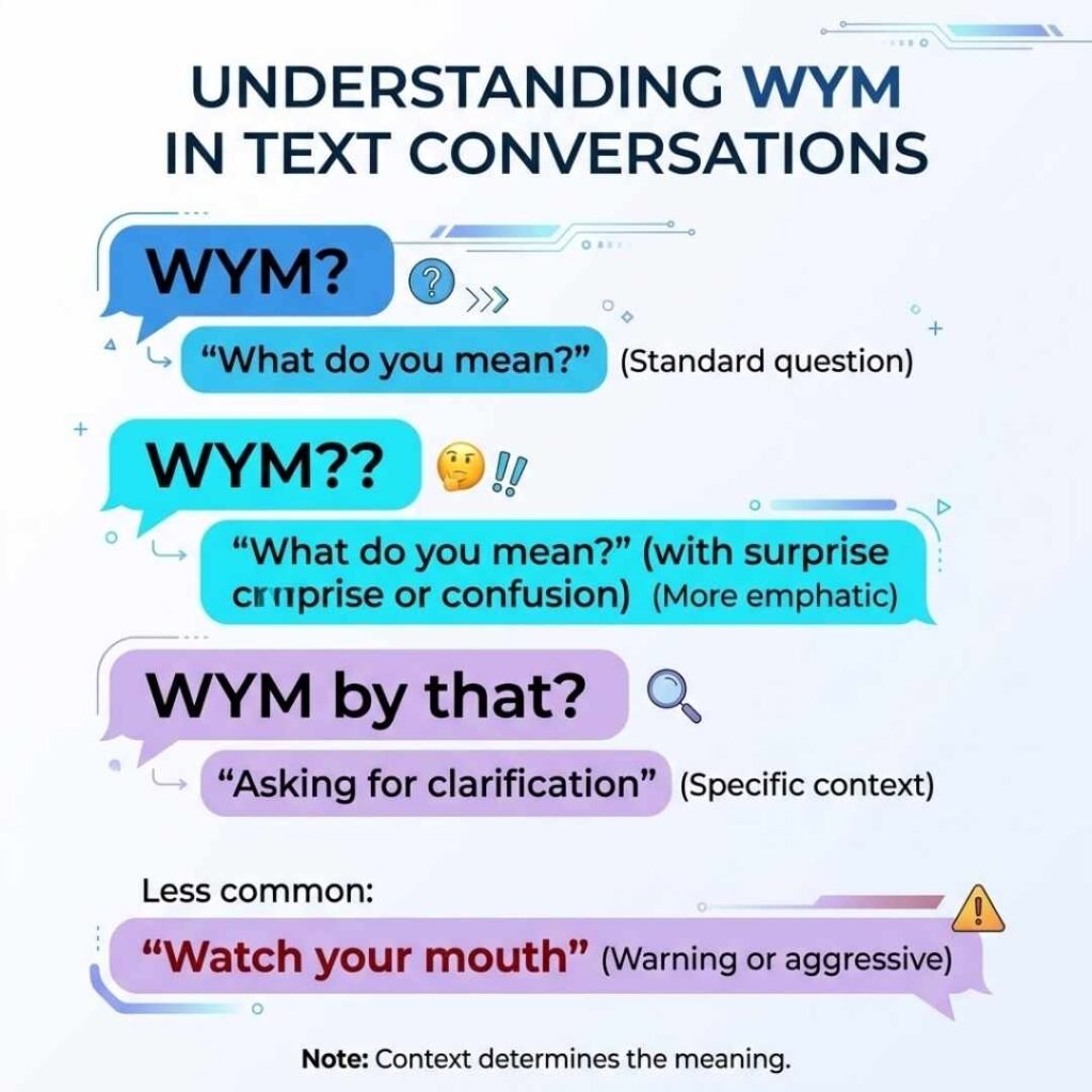 WYM text abbreviation examples and meanings infographic